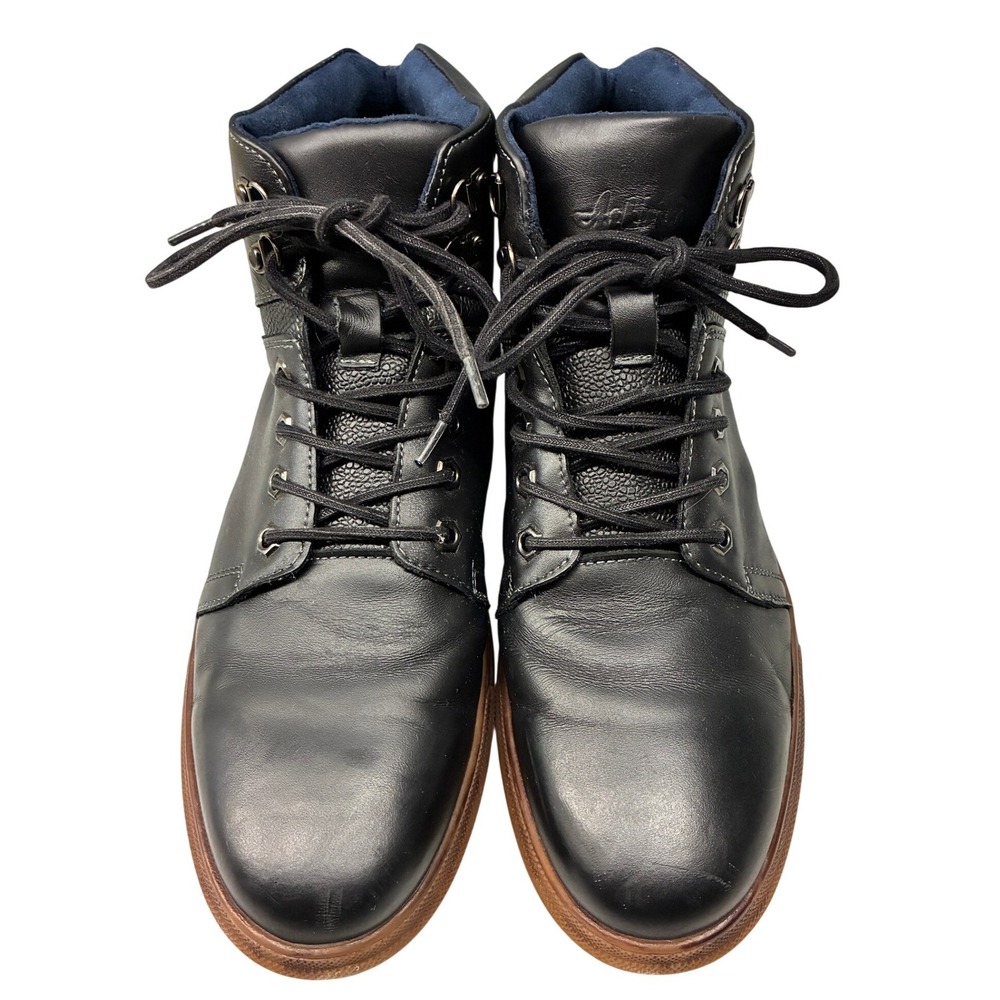 Arkbird Chukka Boots Men's 10.5 Black Leather Mid Top Lace Up Casual Work